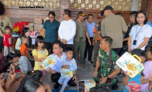 Kala Gibran Kunjungi Pengungsi Banjir di Bali